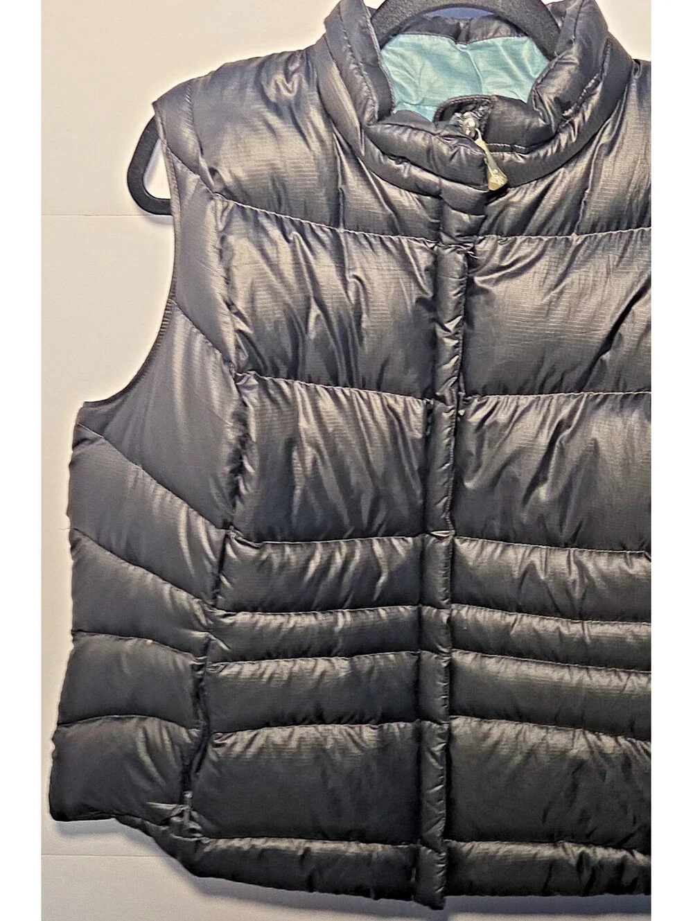 Vintage Style Eddie Bauer Premium Goose Down Vest Womens XXL Black Puffer